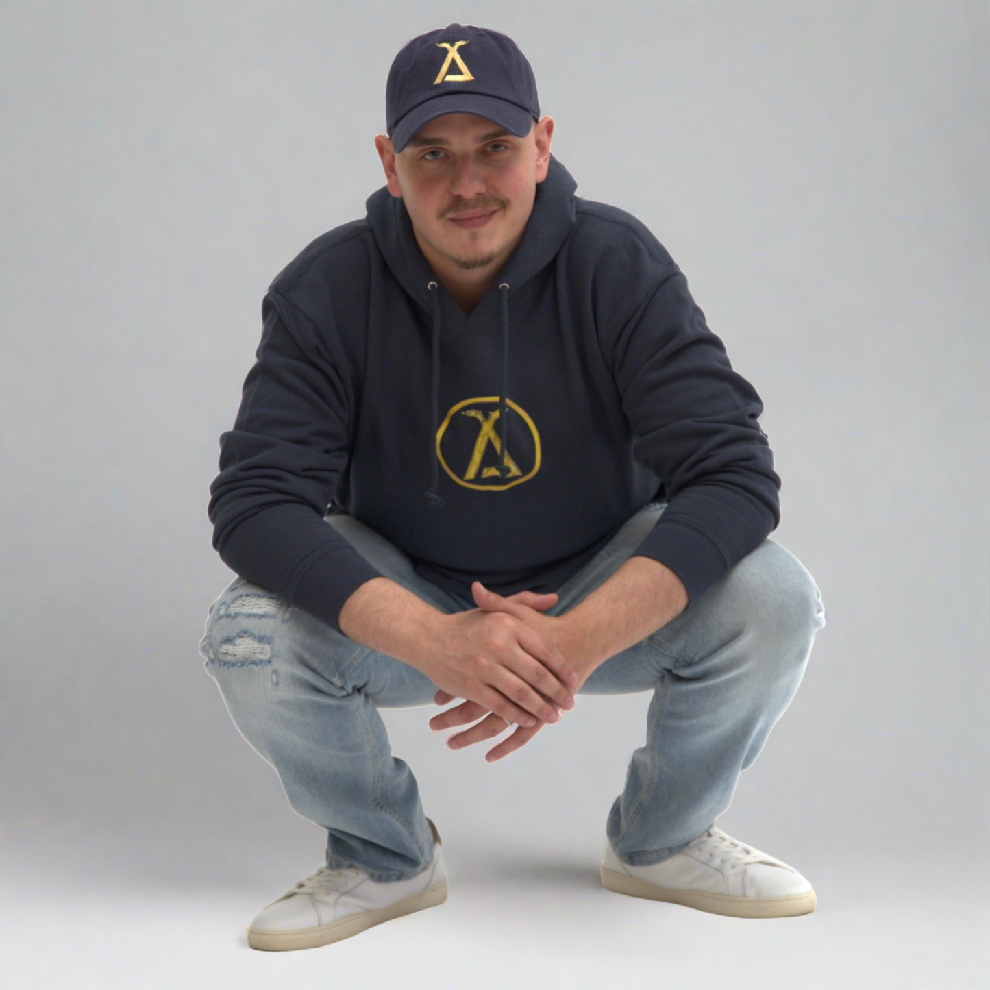 Navy Blue & Gold Hoodie